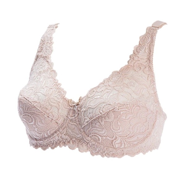 Sujetador de encaje sexy para mujer J797 beige 80C
