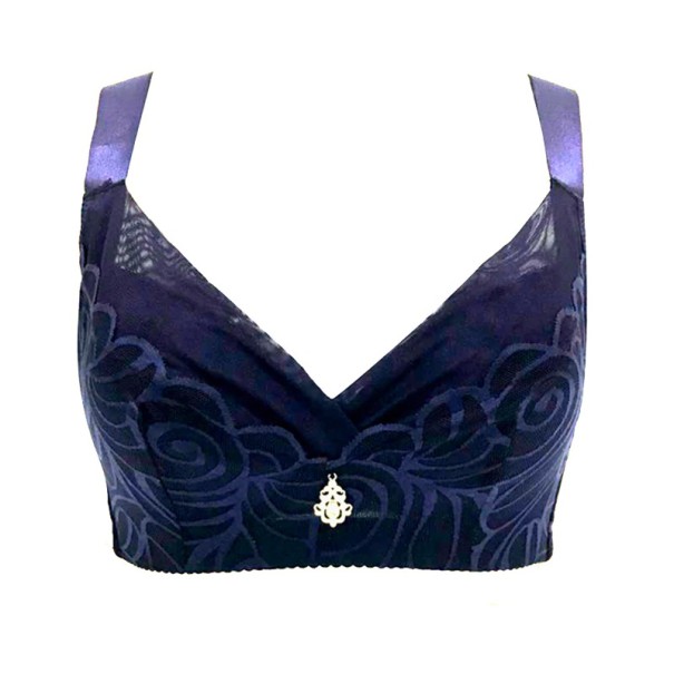 Sujetador de mujer con adorno Nancy azul oscuro 100F