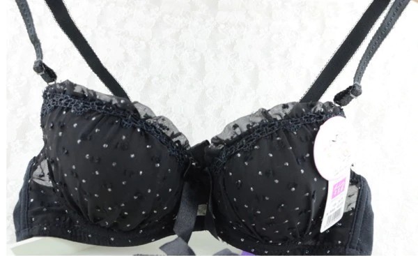 Sujetador de mujer con lunares J2341 negro 75B