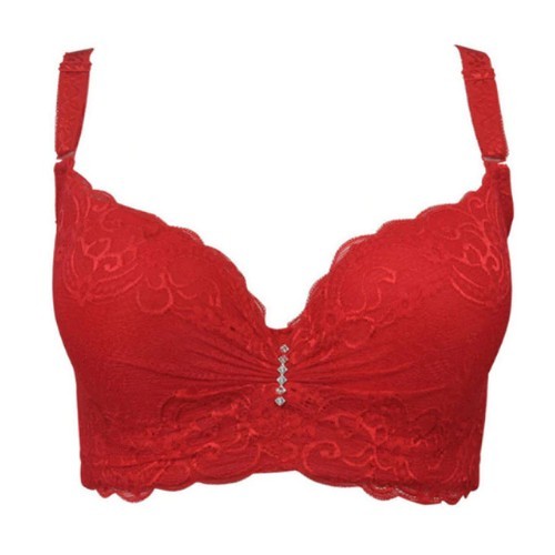 Sujetador de mujer con pedrería J2339 rojo 100C