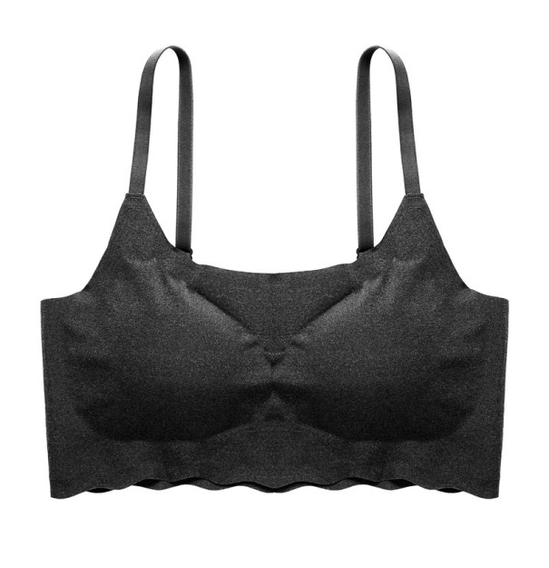 Sujetador deportivo sin costuras para mujer negro M