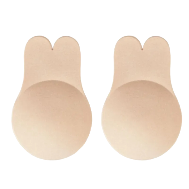 Sujetador invisible autoadhesivo Pegatinas para el pecho con efecto push up reutilizables 2 uds beige D