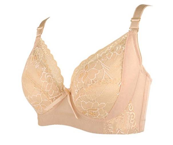 Sujetador para bustos grandes con flores J3065 crema 90E