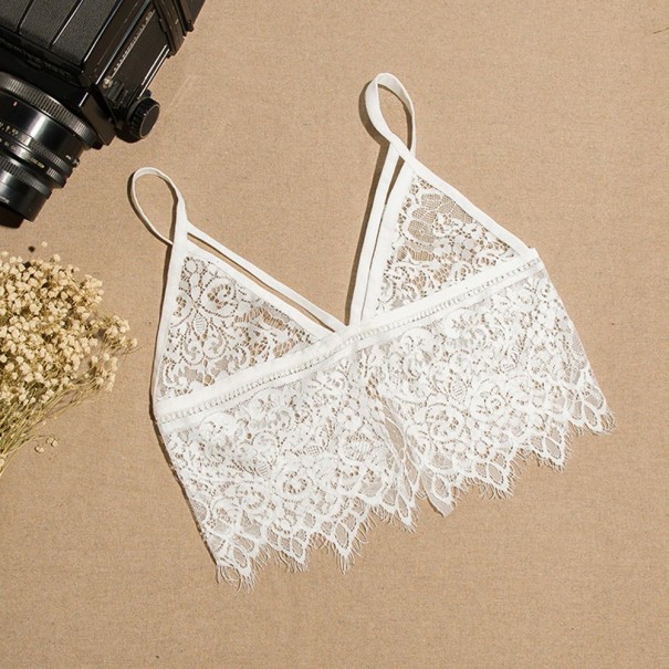 Sujetador sexy de encaje para mujer Evelina blanco XL