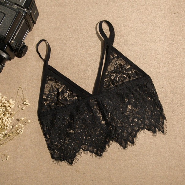 Sujetador sexy de encaje para mujer Evelina negro L