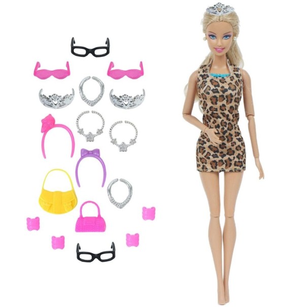 Sukienka dla lalek i akcesoria 14 szt 12