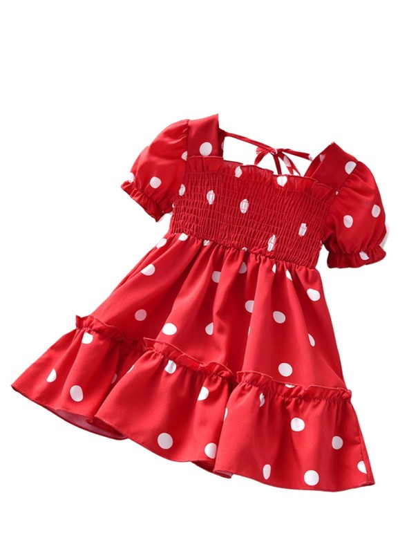 Sukienka dziewczęca N203 czerwony 2