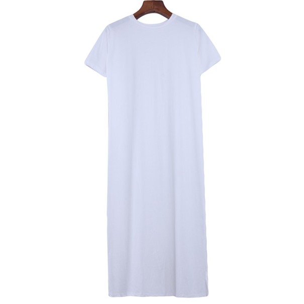 Sukienka maxi koszulkowa biały S