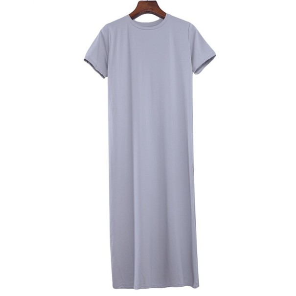 Sukienka maxi koszulkowa szary XL