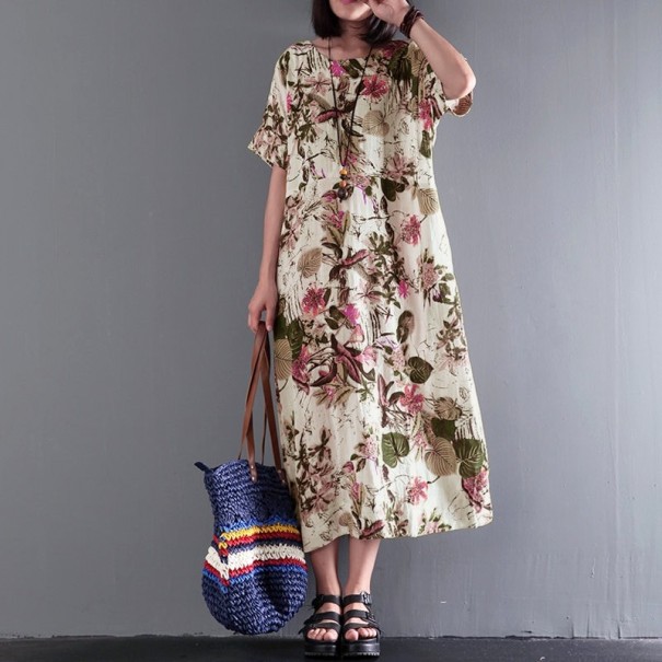 Sukienka tunika z kwiatowym wzorem XXL 1