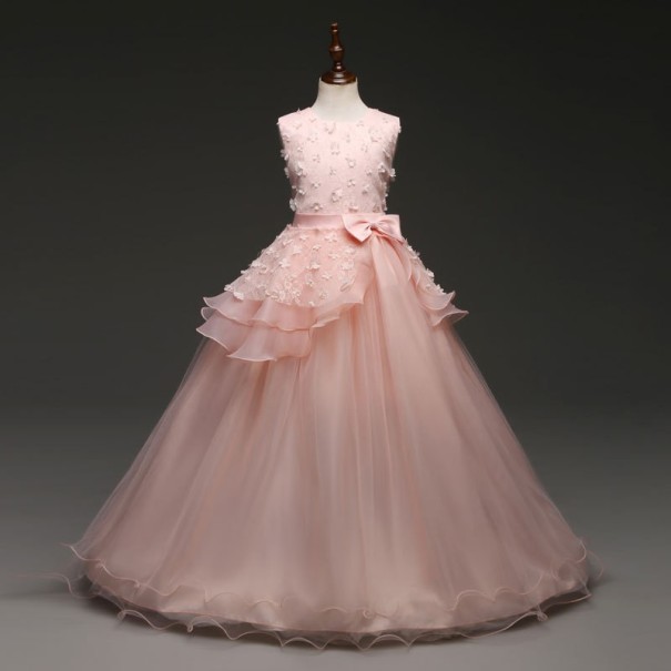 Sukienki dziewczęca dla księżniczek J2495 różowy 5
