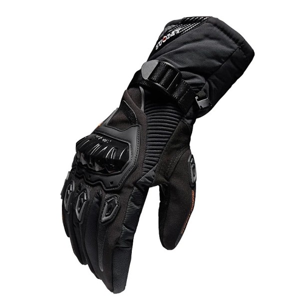 SUOMY Winter Motorcycle Gloves Men's Warm Waterproof Windproof Gloves with Touch Function Biker Gloves 100% Polyester black XXL
