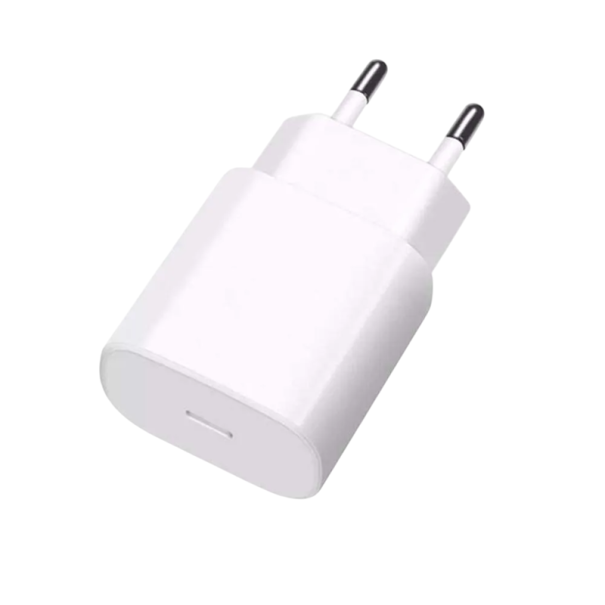 Super caricabatteria rapido PD 25W adattatore USB C senza cavo spina EU caricabatteria con potenza di 3A caricabatteria da viaggio per telefono 100–240V universale bianco
