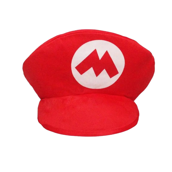 Super Mario-hat med overskæg Super Mario-kostume Halloween-kostume Kostumetilbehør rød