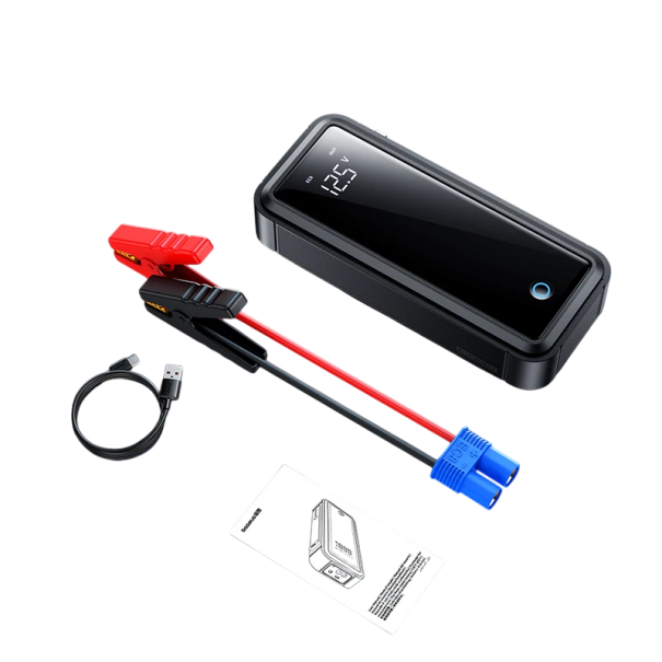 Supercondensador de arranque 3000A 12V Sem bateria Iniciador portátil para automóveis Ecrã LCD Carga em 3 minutos 1