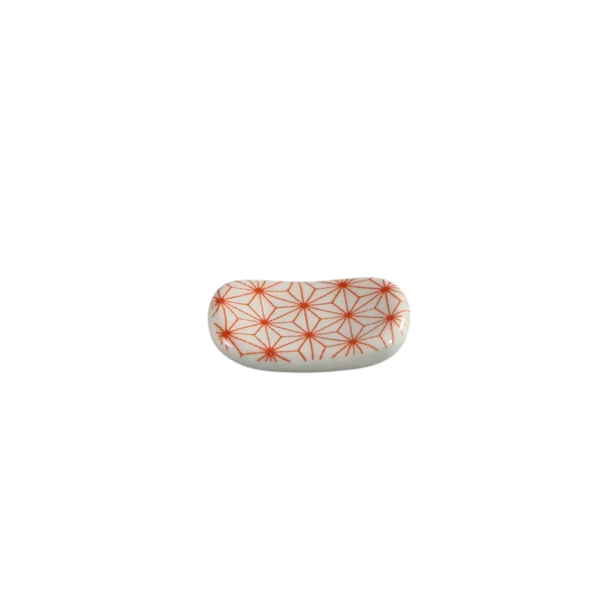 Suport ceramic pentru bețișoare stil japonez 5 x 3 cm suport pentru bețișoare ceramică veselă pentru sushi și servire cu bețișoare roșu