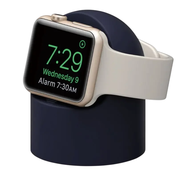 Suport de încărcare rapidă din silicon pentru Apple Watch Ultra 8 SE2 7 6 SE 4 3 Suport de noptieră în formă de Suport de încărcare Durabil albastru