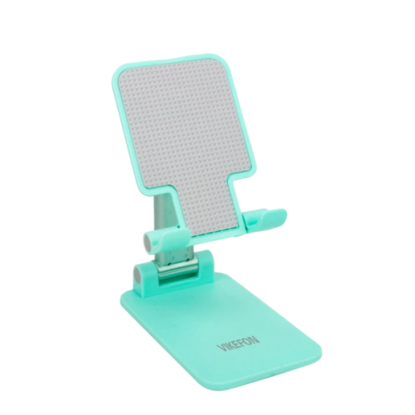 Suport de telefon mobil pliabil, reglabil, pentru birou, pentru smartphone-uri, design compact, suport pentru tastare și apeluri video verde