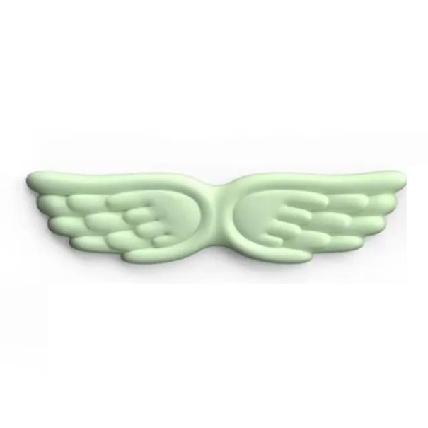 Suport ergonomic pentru încheietura mâinii în fața tastaturii, formă de aripă de înger, spumă cu memorie 43 x 10,5 cm, pentru tastare verde