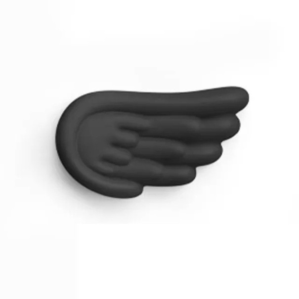 Suport ergonomic pentru încheietura mâinii mouse-ului în formă de aripă de înger Spumă cu memorie Anti-oboseală în timpul lucrului la computer și al jocului negru