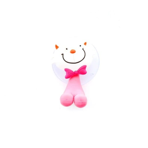 Suport pentru periuța de dinți cu ventuză 7,5 x 4 cm Motif pisicuță suport din silicon pentru periuțe PVC Organizator de baie de perete cu motiv 1