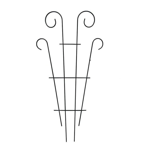 Suport pentru plante cu spirale 40 × 30 cm suport de grădină din metal pentru plante cățărătoare pentru ghidarea lăstarilor în ghiveci negru