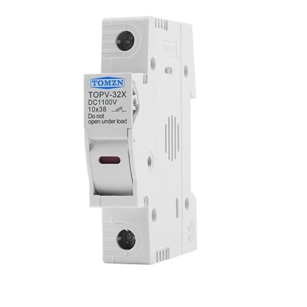 Suport siguranțe DC 18 x 85,5 mm monopolar cu LED 1000 V pentru sisteme fotovoltaice solare TOMZN TOPV-30 bază de protecție de înaltă tensiune FV gpV 1