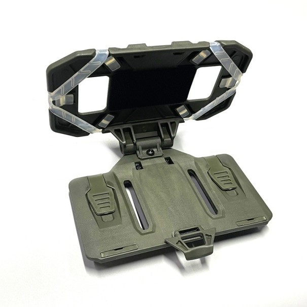 Suport telefon 8,9 x 7,15 cm Compatibil cu veste tactice și de vânătoare Husă rezistentă Culori neutre Fixare sigură Echipament pentru exterior verde armată