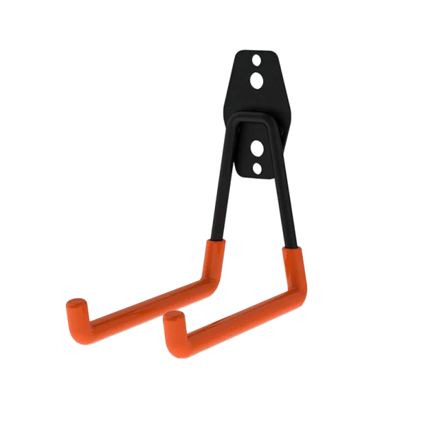 Suporte de ferro com 2 ganchos 13 x 6 x 13 cm Suporte prático para chaves e acessórios Gancho de metal para parede na entrada Organizador de casa de banho e cozinha 1