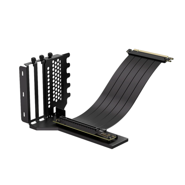 Suporte de montagem vertical para GPU com cabo de extensão PCIe 4.0 X16 20 cm Adaptador para gráfica preto