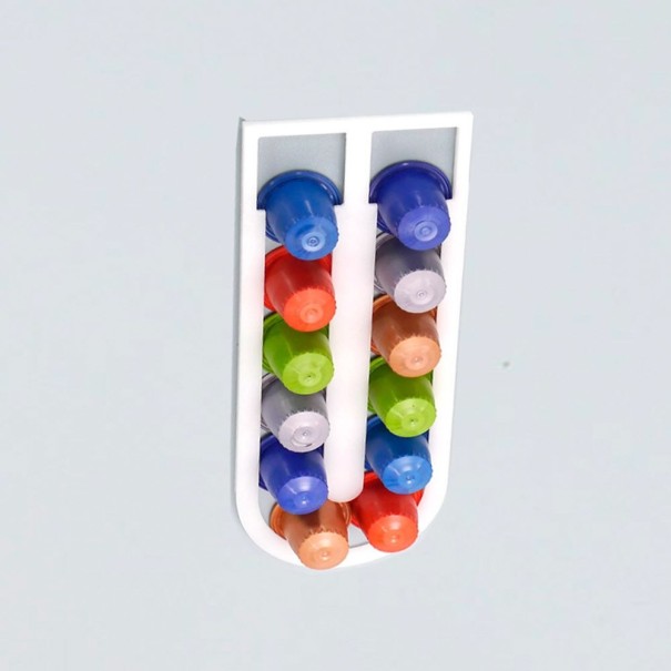 Suporte de parede para cápsulas de café branco