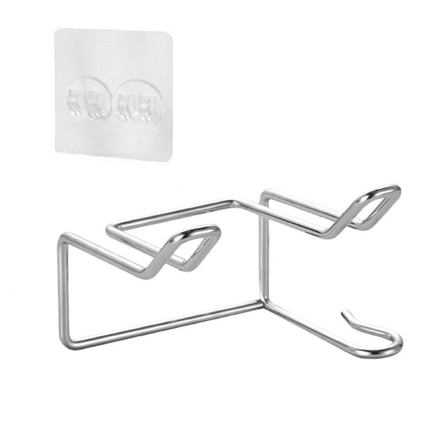 Suporte de parede para casa de banho prateado