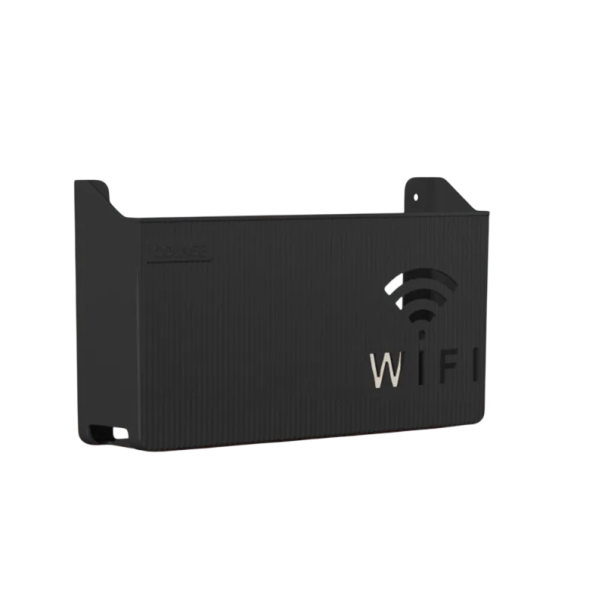 Suporte de parede para router WiFi 24,5 x 14 x 6 cm Caixa de armazenamento para modem Organizador de cabos e alimentação preto