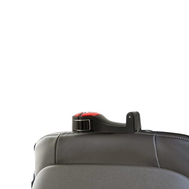Suporte para carro na cabeça do banco com gancho rotativo e suporte para telefone universal em plástico ABS preto com roda colorida para uso prático vermelho