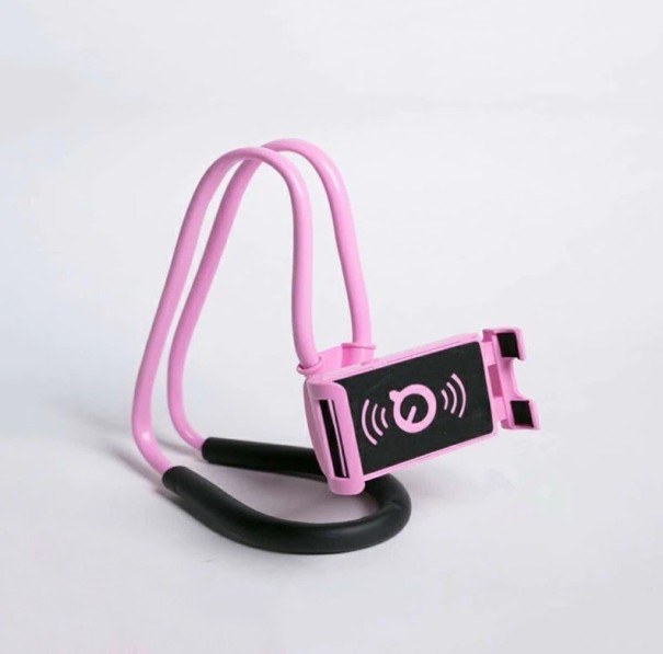 Suporte para tablet / móvel no pescoço rosa