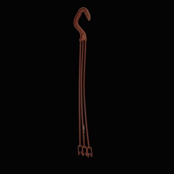 Suporte suspenso para vaso 10 unid castanho 36 cm