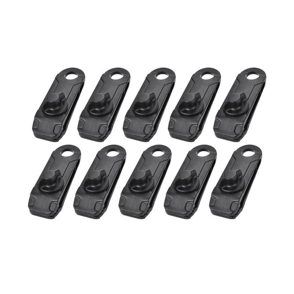 Suportes para lonas de cobertura 10 unid preto