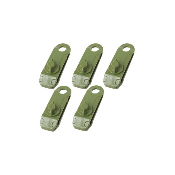 Suportes para lonas de cobertura 5 pcs verde exército