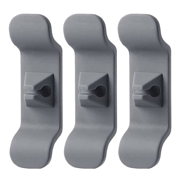 Support de câbles 3 pcs gris