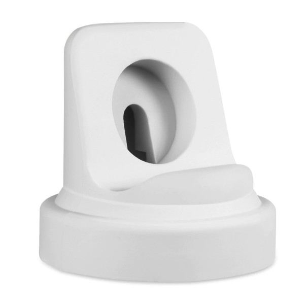 Support de charge pour montres Apple Watch Logement circulaire pour tapis de charge Câble guidé par la base Les montres se tiennent sur le côté blanc