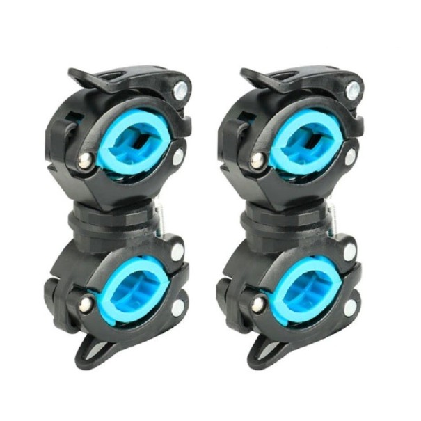 Support de lumière pour vélo 2 pcs bleu clair