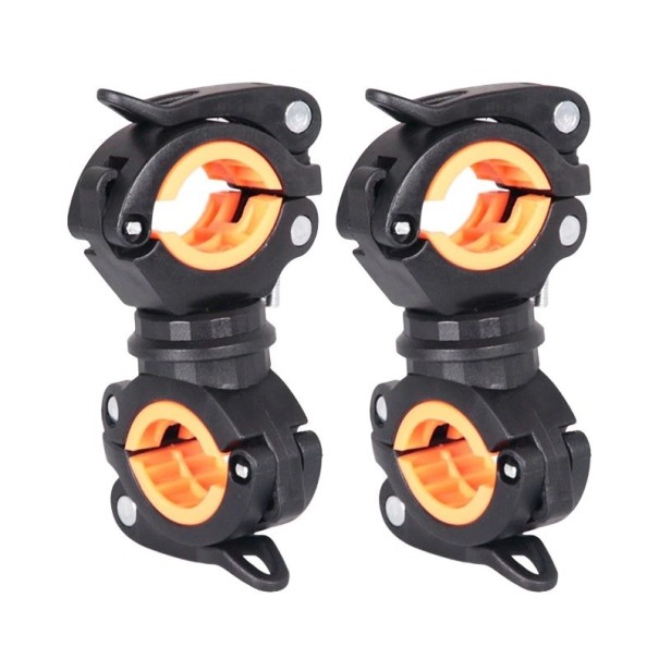 Support de lumière pour vélo 2 pcs orange