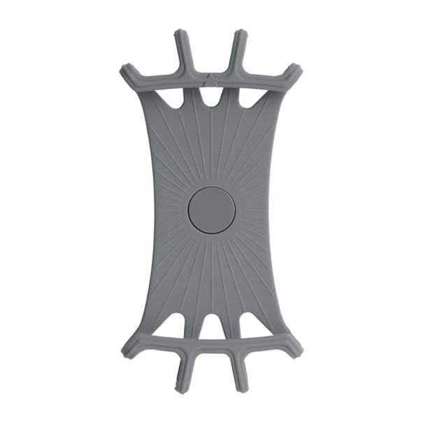 Support de téléphone universel en silicone pour vélo, moto ou poussette, support rotatif à 360° pour GPS et navigation mobile gris
