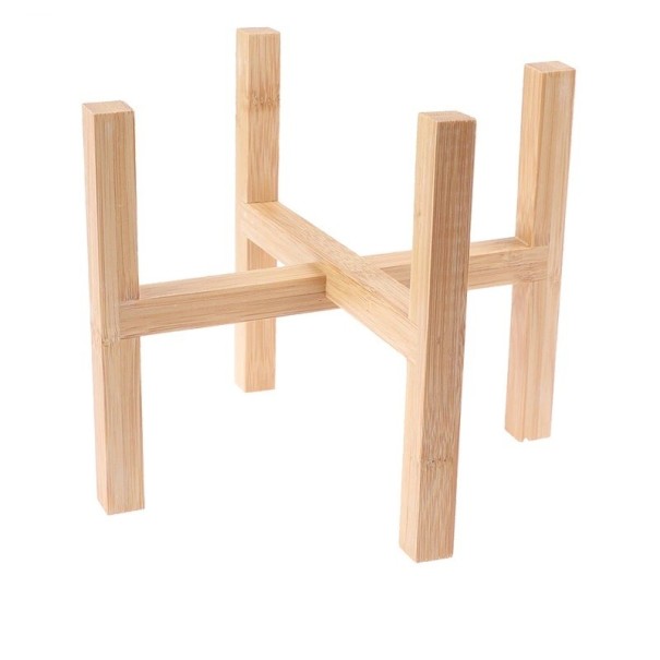 Support en bois pour pot de fleurs L