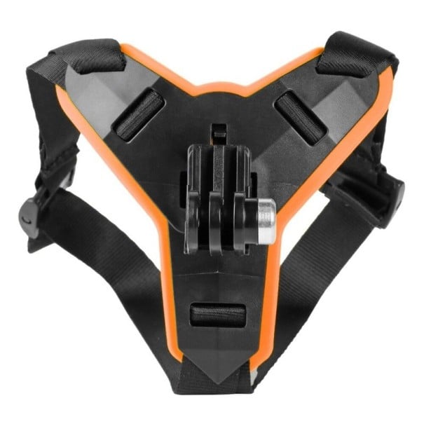 Support GoPro à fixer sur un casque orange