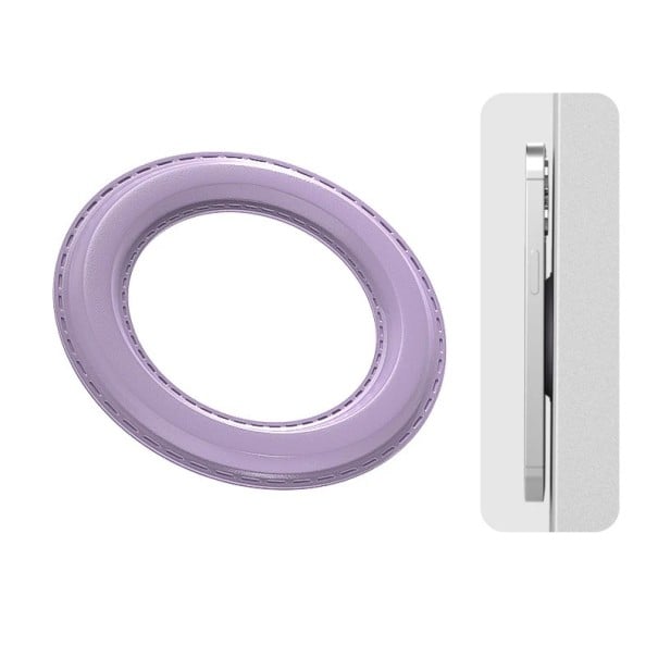 Support magnétique 360° cercle pour iPhone 14 13 12 Support rotatif universel pour téléphone Anneau magnétique violet