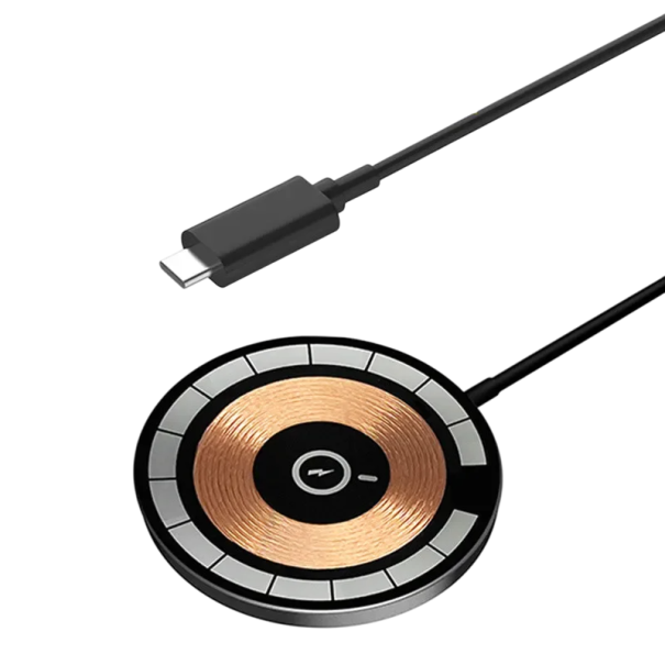 Support magnétique de 30W pour chargement sans fil avec entrée USB C, chargeur rapide pour téléphone mobile, support magnétique QC 3.0 avec câble USB 1