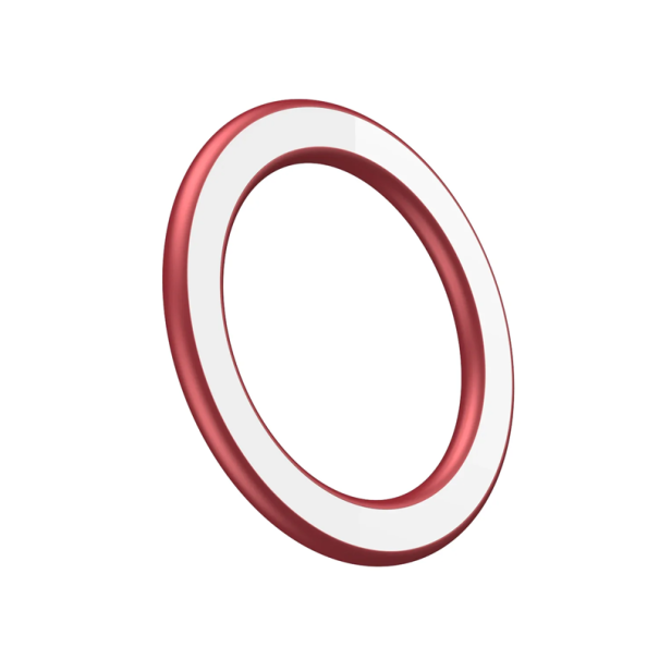 Support magnétique en anneau pour MagSafe Diamètre 58 mm Anneau métallique pour chargement sans fil Support adhésif pour téléphone Accessoire pour iPhone rouge