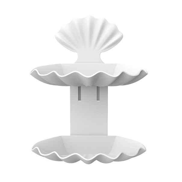 Support mural pour savon en forme de coquillage blanc