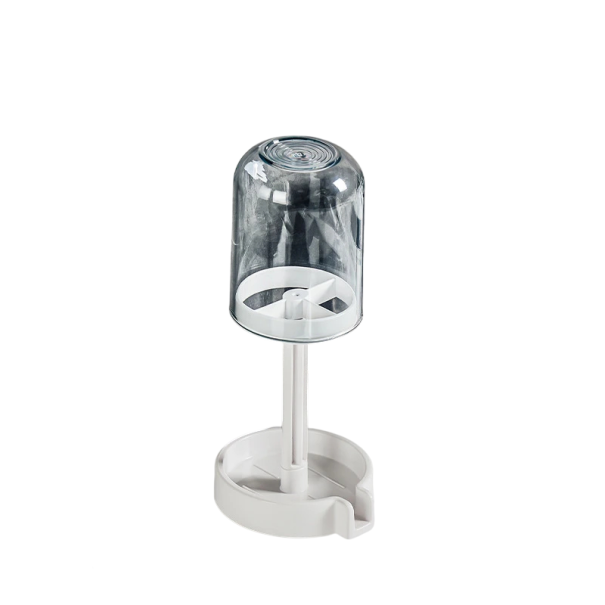 Support pour brosses à dents avec couvercle anti-poussière 22 x 9,8 x 8,8 cm Organisateur de salle de bain en plastique pour brosse, pâte bleu